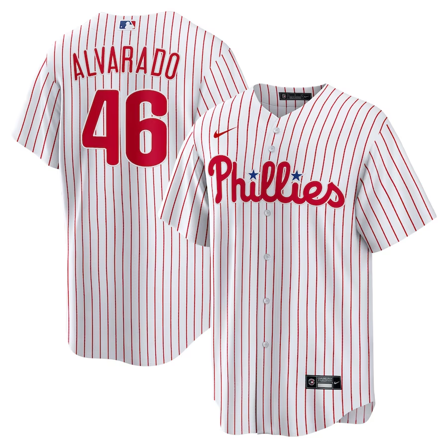 Men's Philadelphia Phillies Jose Alvarado #46 White Home Jersey